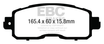 EBC 13+ Nissan Altima 2.5 (L33) Sedan Ultimax2 Front Brake Pads