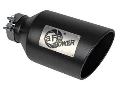 aFe Power MACH Force-Xp 409 Stainless Steel Clamp-on Exhaust Tip Black