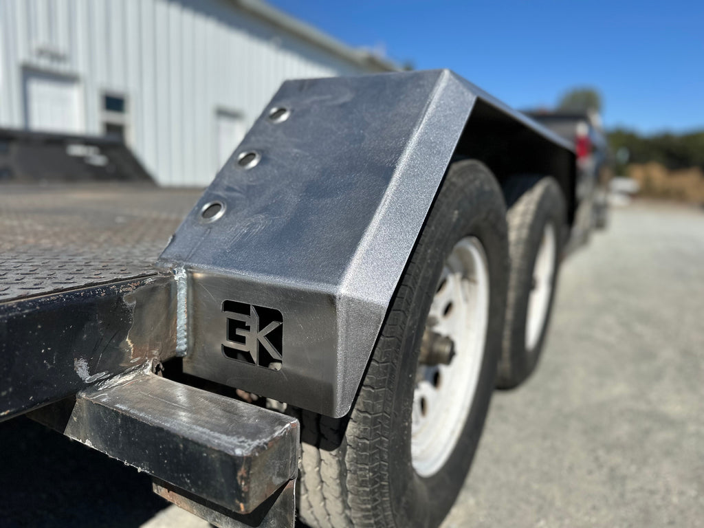 Heavy Duty Weld on DIY Drive Over Trailer Fender Kit Bare Steel - Pair By Gatekeeper Off-Road