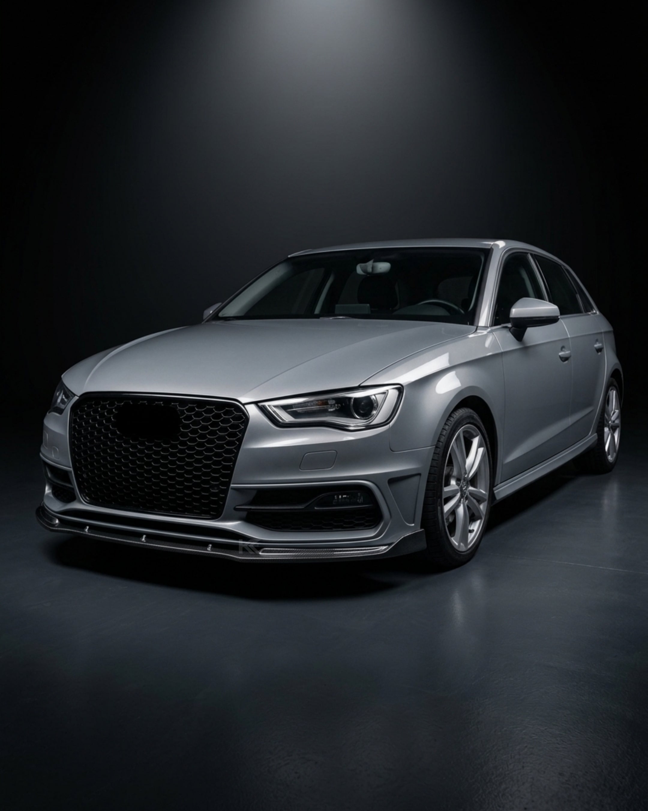 Carbon Fiber Front Bumper Lip for Audi A3 S-Line 8V Hatch 2014-2016