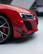 Audi R8 V10 GT / Performance Coupe 4S Gen 2 Facelift Dry Carbon Fiber Front Bumper Canards 2022 - 2023