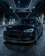 Audi A5 S-Line / S5 B9 Carbon Fiber M&L Style Front Bumper Diffuser Lip 2017 - 2019