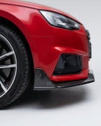 Audi A4 B9 S-Line / S4 Sedan Carbon Fiber J-Style Front Valance Lip 2017 - 2019