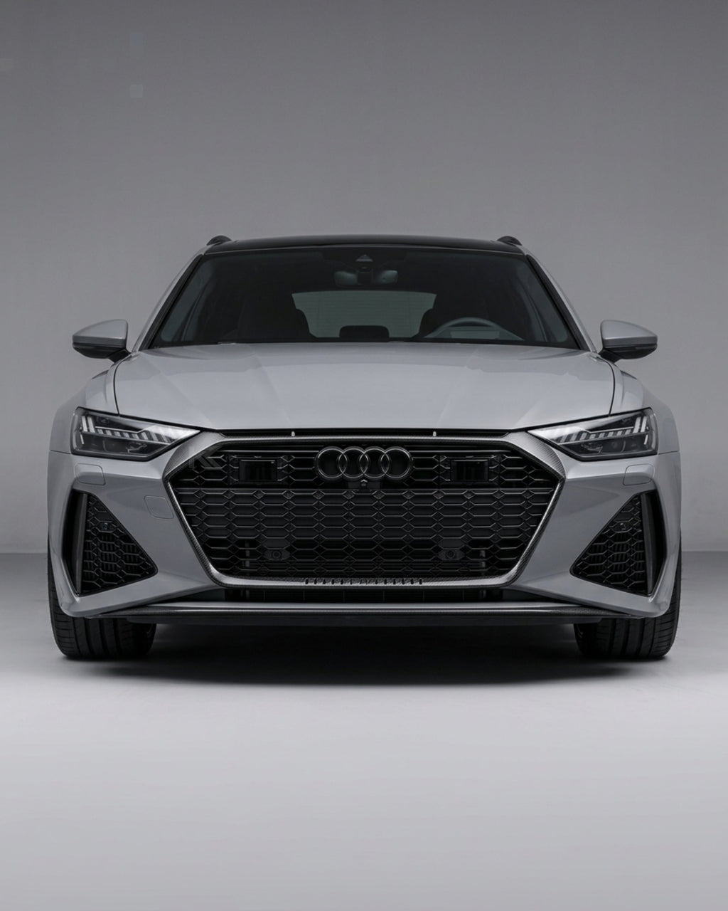 Audi RS6 C8 Avant Pre-Preg Dry Carbon Fiber Front Grille Insert Trim Cover 2019 - 2021