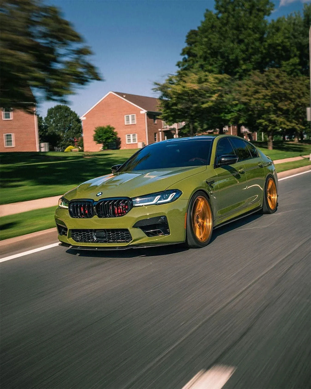 BMW 5 Series F90 M5 LCI ST Style Carbon Fiber Front Lip (2020+)