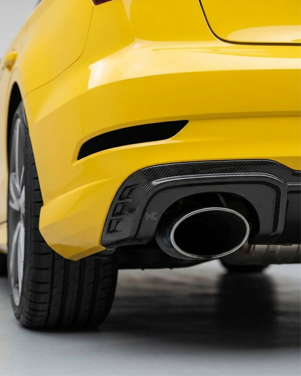 Audi RS3 8V Sedan Carbon Fiber Rear Bumper Diffuser Lip 2017 - 2019