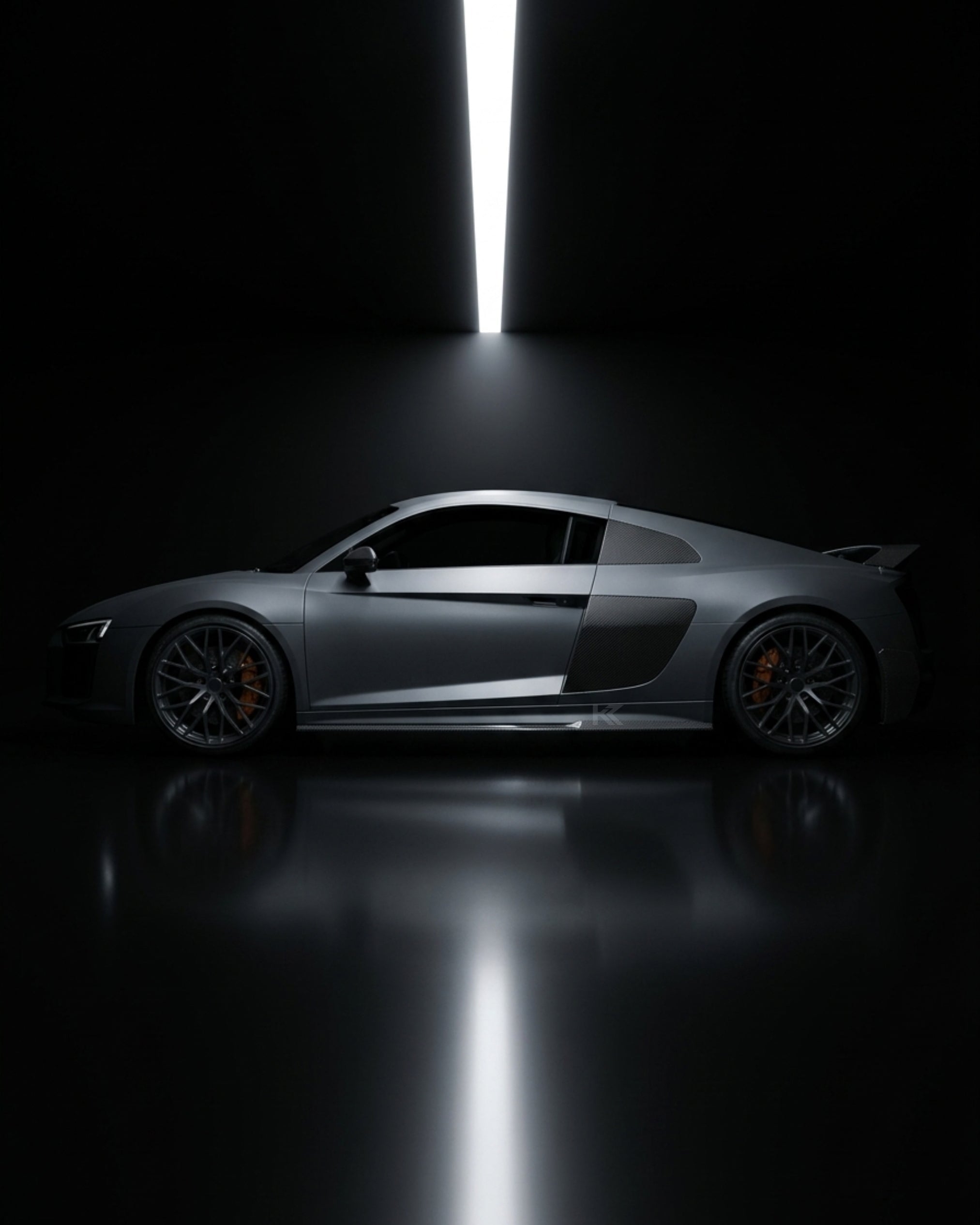 Audi R8 V10 Coupe 4S Gen 2 Carbon Fiber Side Skirts Door Extension Lip 2016 - 2019