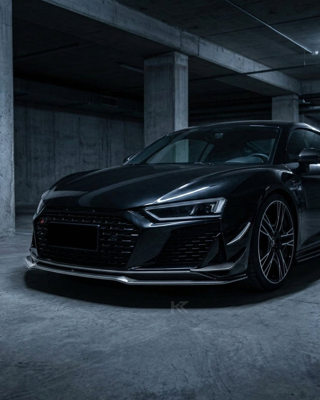 Audi R8 V10 Coupe 4S Gen 2 Facelift Prepreg Dry Carbon Fiber Front Bumper Lip Splitter 2019 - 2023