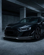 Audi R8 V10 Coupe 4S Gen 2 Facelift Prepreg Dry Carbon Fiber Front Bumper Lip Splitter 2019 - 2023