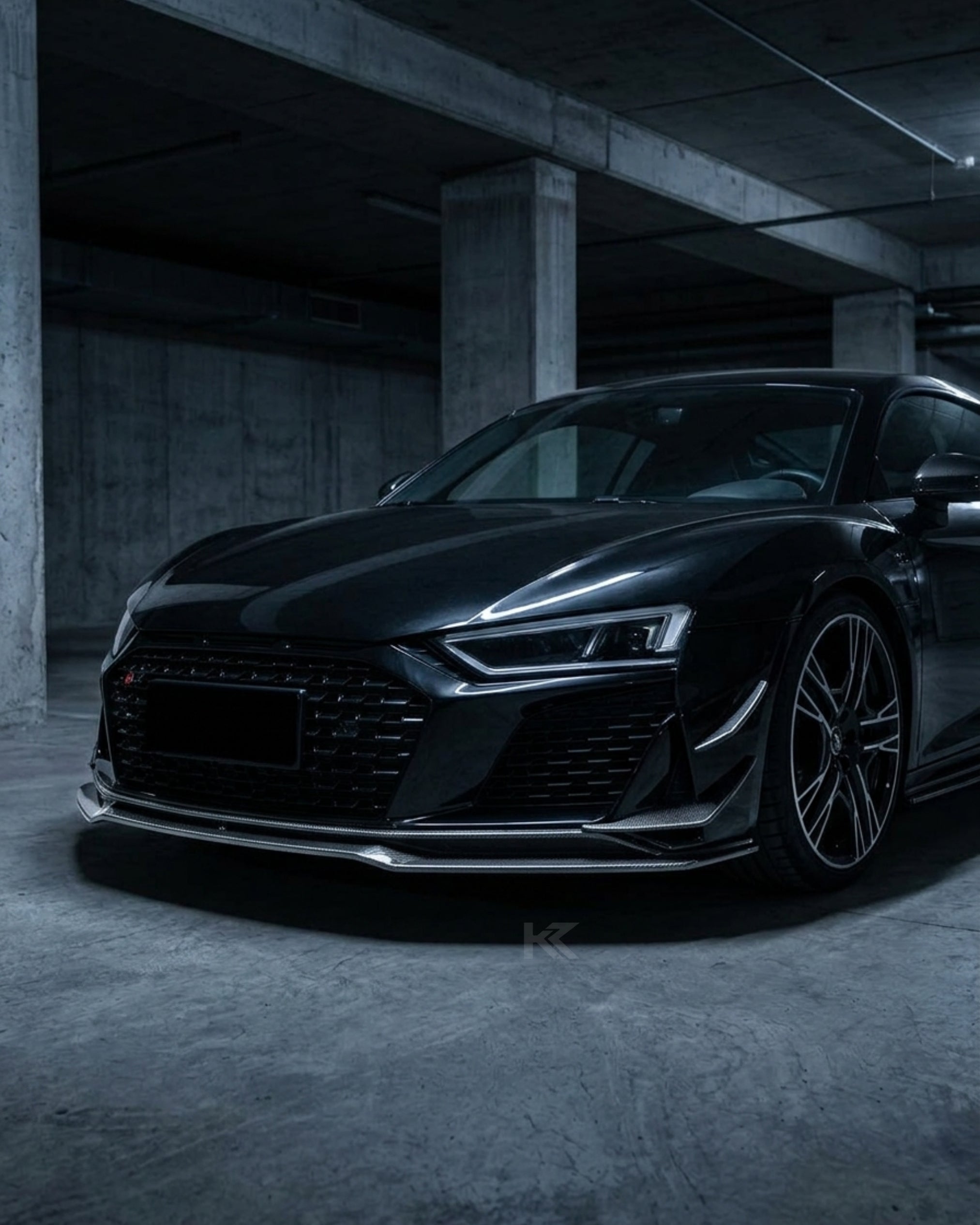 Audi R8 V10 Coupe 4S Gen 2 Facelift Prepreg Dry Carbon Fiber Front Bumper Lip Splitter 2019 - 2023