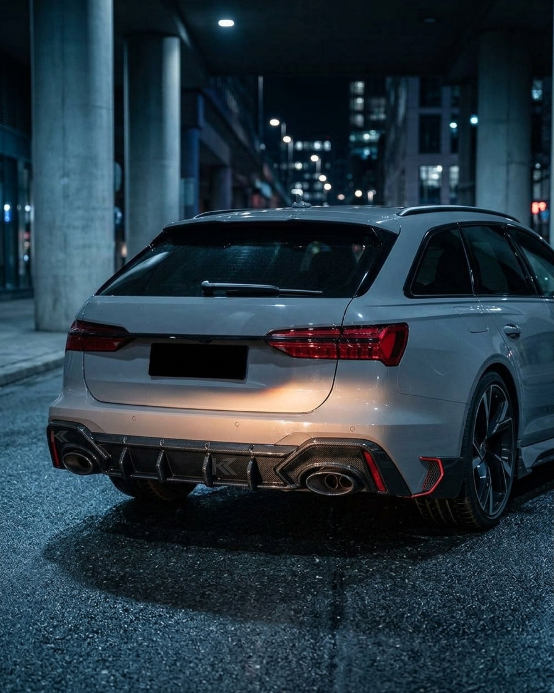 Audi RS6 / A6 C8 Avant Wagon Dry Carbon Fiber JC Design Rear Bumper Diffuser 2019 - 2021