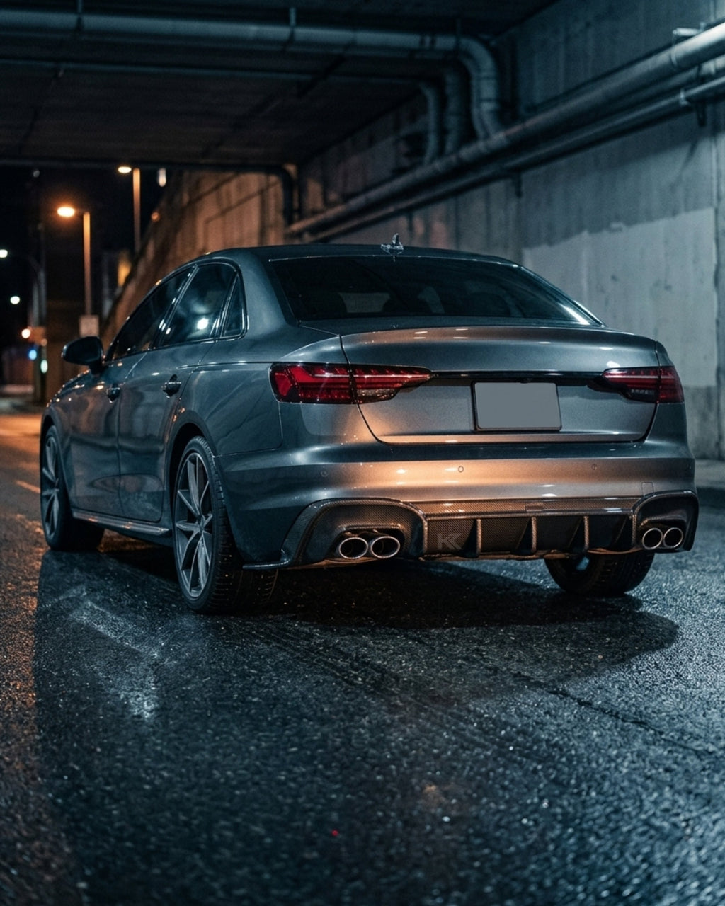Audi A4 S-Line / S4 B9 Rear Diffuser – Prepreg Dry Carbon Fiber (2020–2021)