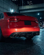Audi A4 B8 S-Line / S4 Sedan Carbon Fiber JC Style Rear Valance Diffuser 2008 - 2012