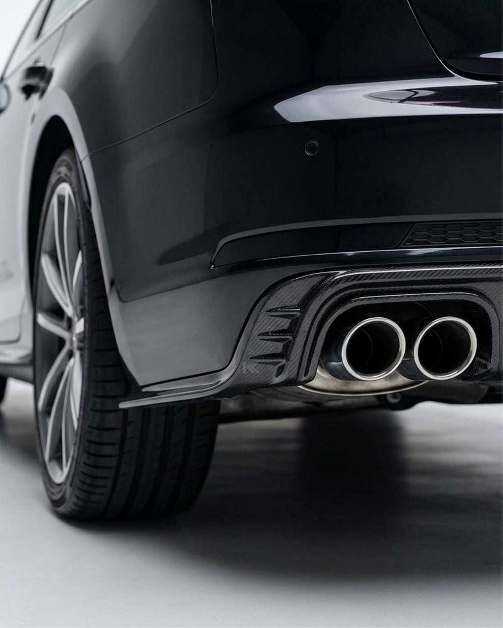 Audi A4 B9 S-Line / S4 B9 Sedan Carbon Fiber Sport Rear Bumper Lip 2017 - 2019
