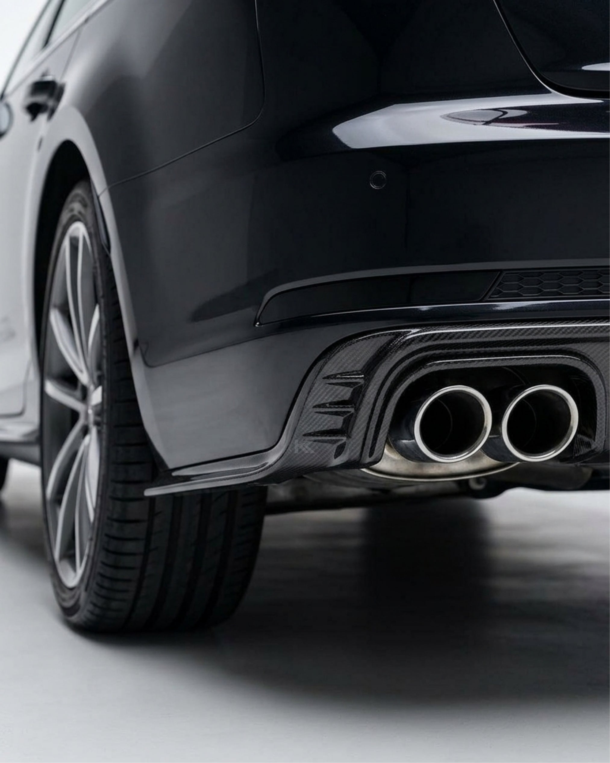 Audi A4 B9 S-Line / S4 B9 Sedan Carbon Fiber Sport Rear Bumper Lip 2017 - 2019