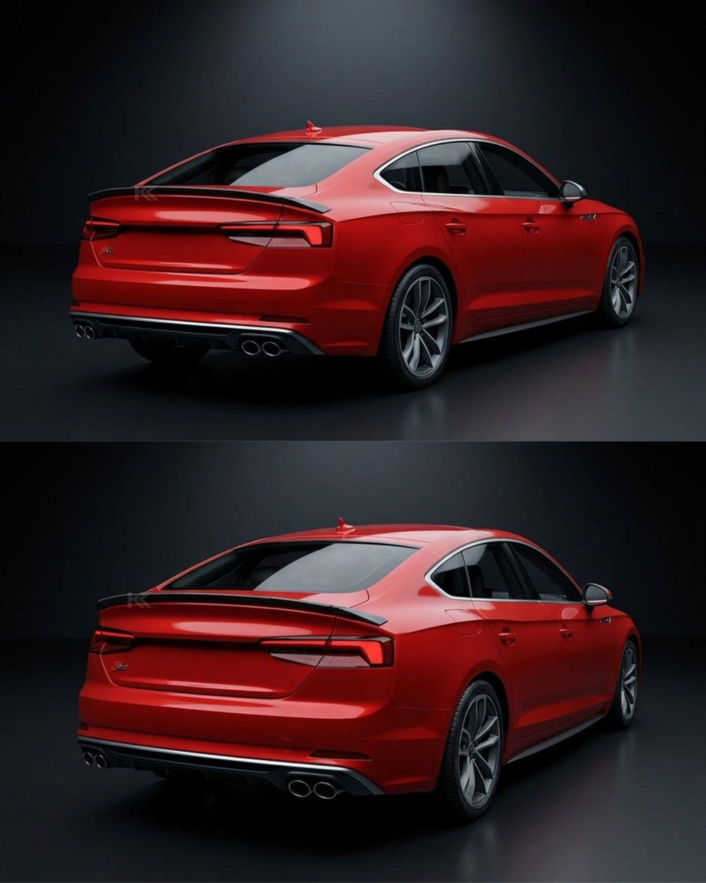 Audi A5 / S5 B9 Sportback Carbon Fiber Rear Spoiler – 3-Piece S5 Style (2017–2019)