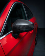Audi A3 8V / S3 / RS3 Carbon Fibre Side Wing Mirror Covers Without Side Assist 2016
