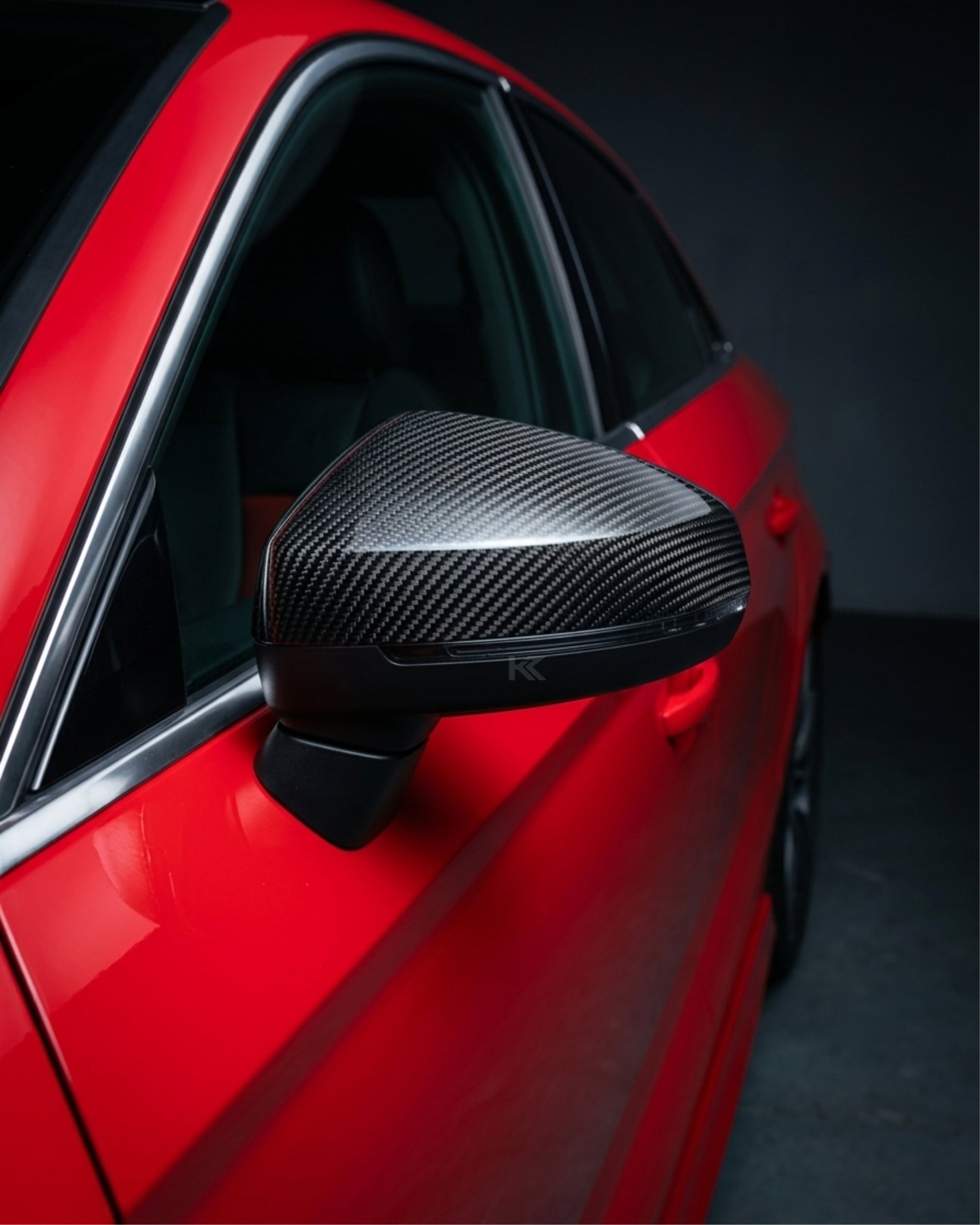 Audi A3 8V / S3 / RS3 Carbon Fibre Side Wing Mirror Covers Without Side Assist 2016