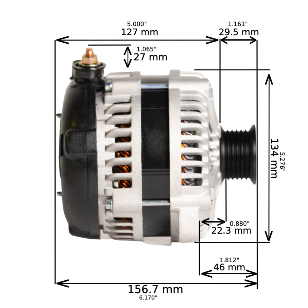 1994-1999 GMC Safari V6 4.3L High Output Alternator by JS Alternators