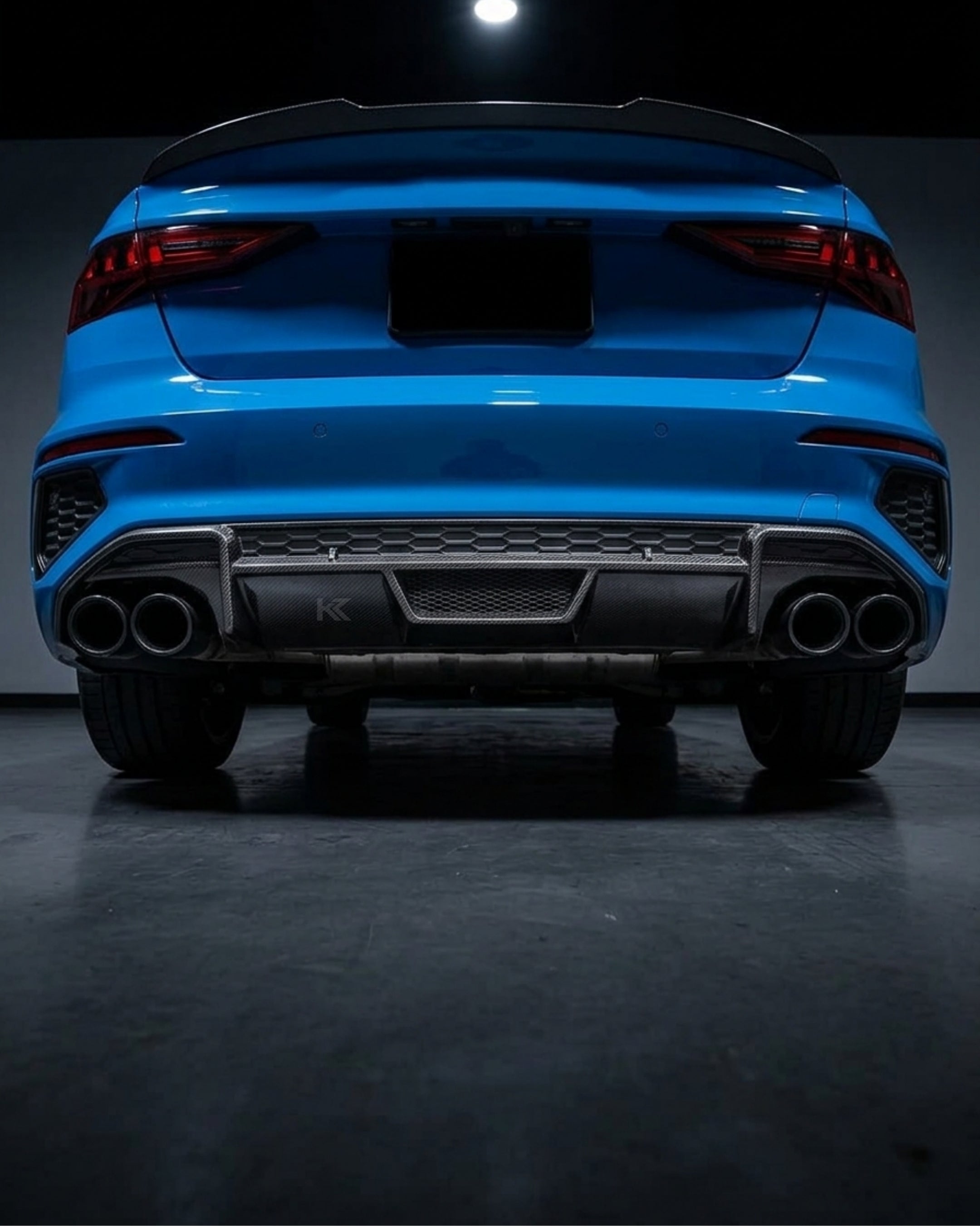 Audi S3 8Y / A3 S-Line Sedan Carbon Fiber Rear Bumper Diffuser 2021 - 2023
