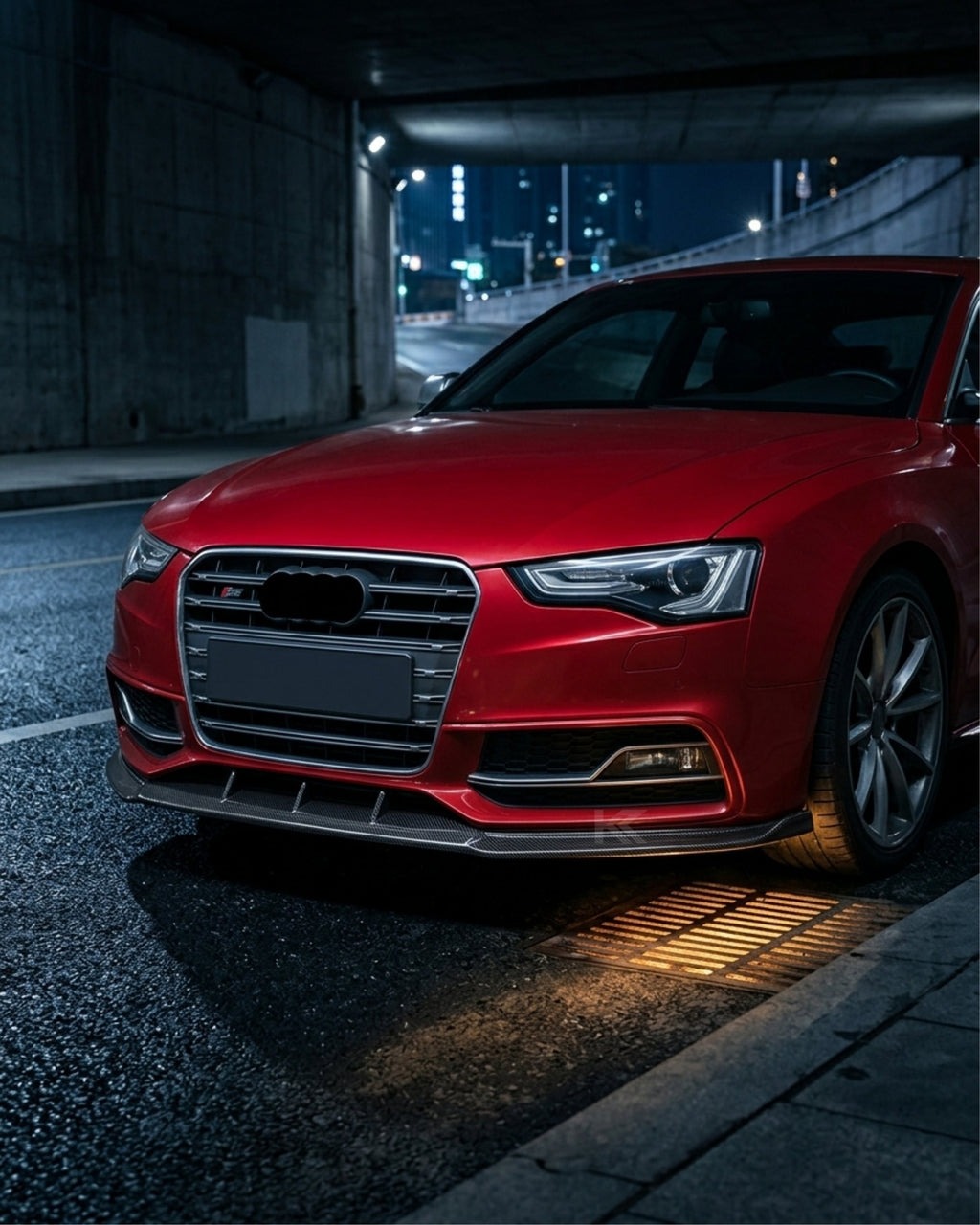 Audi S5 8T Facelift Carbon Fiber Front Bumper Lip 2012 - 2016
