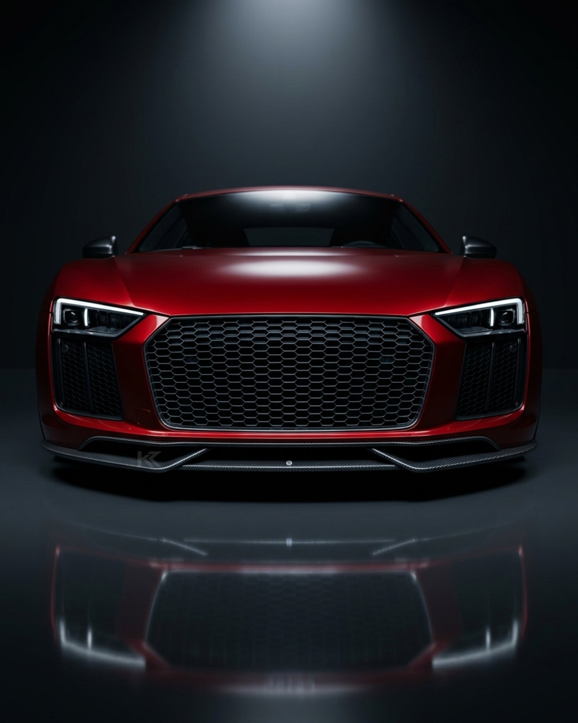Audi R8 V10 / V10 Plus Coupe 4S Gen 2 Carbon Fiber Front Bumper Lip Spoiler Set 2016 - 2018