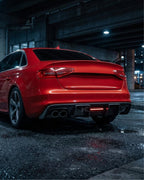 Audi A4 B8 S-Line / S4 Sedan Carbon Fiber Rear Bumper Lip With Brake Light 2008 - 2012