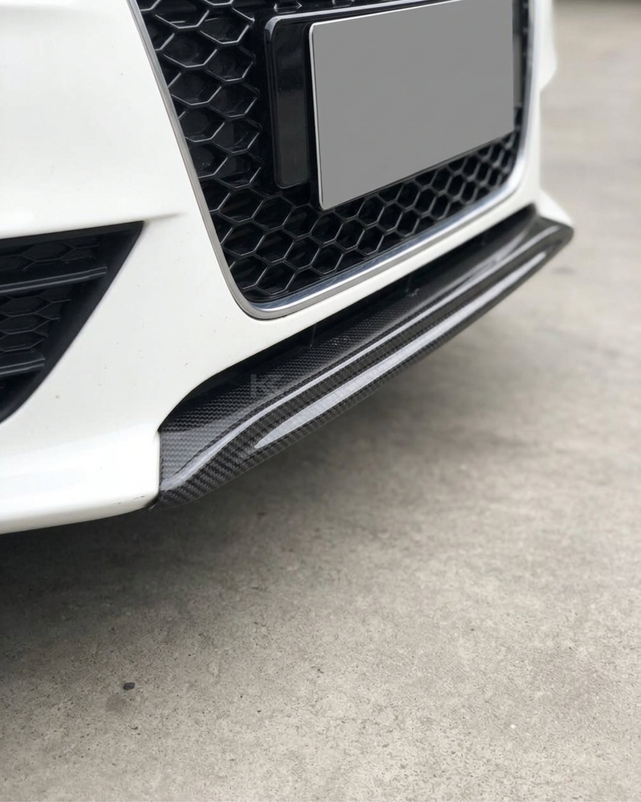 Audi A4 B9 Carbon Fiber Front Bumper Lip Splitter 2015 - 2021