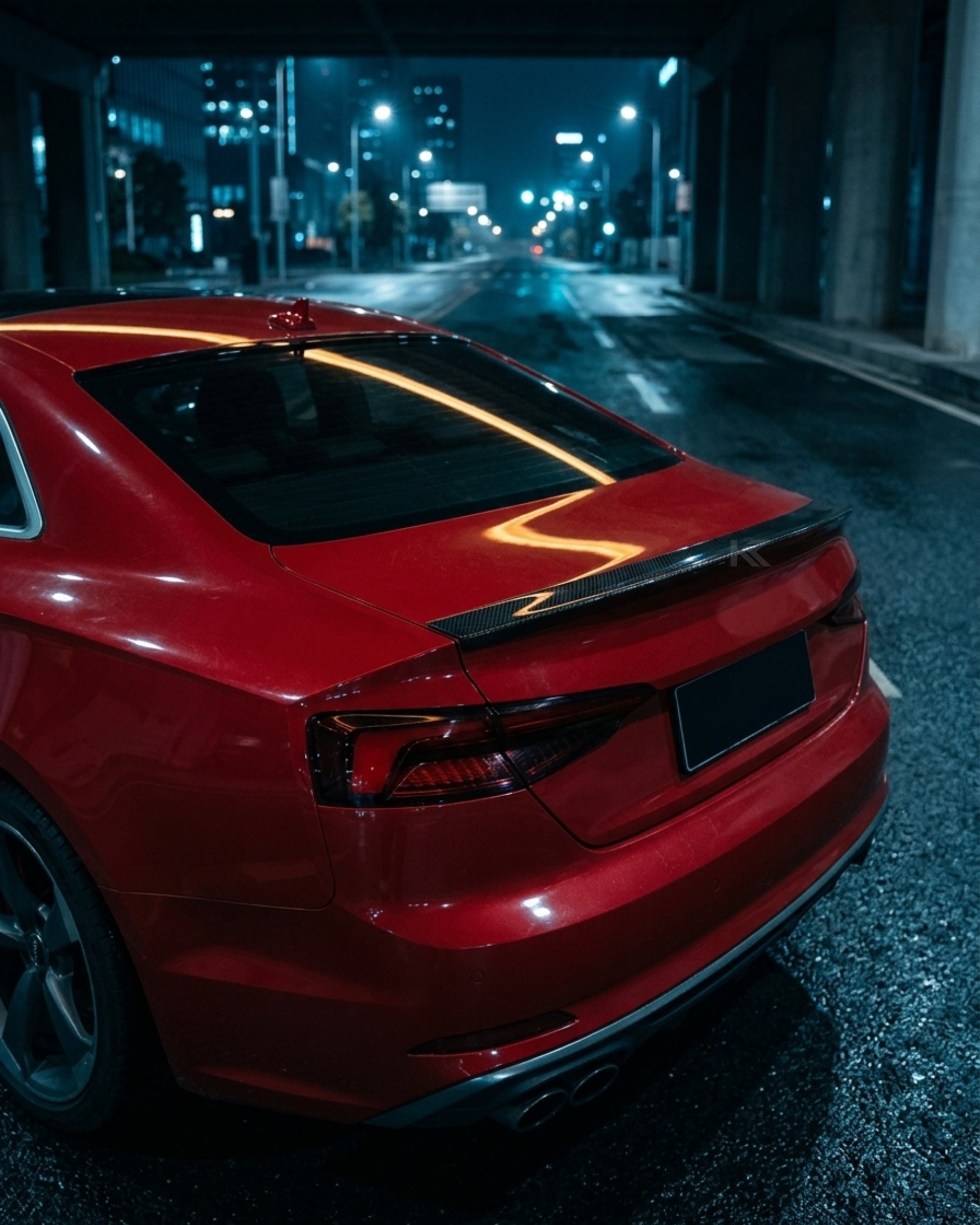 Audi A5 S-Line / S5 / RS5 B9 Coupe Carbon Fiber RS5-H Style Ducktail Rear Trunk Spoiler 2017 - 2022
