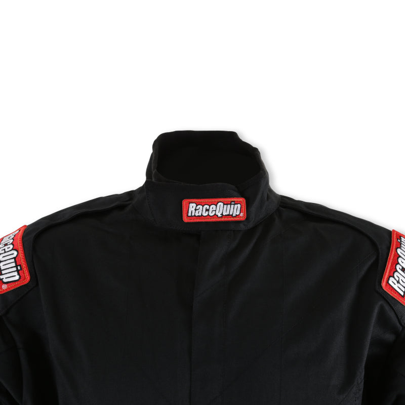 RaceQuip Black Chevron-1 Suit - SFI-1 M Tall