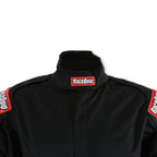 RaceQuip Black Chevron-1 Suit - SFI-1 M Tall
