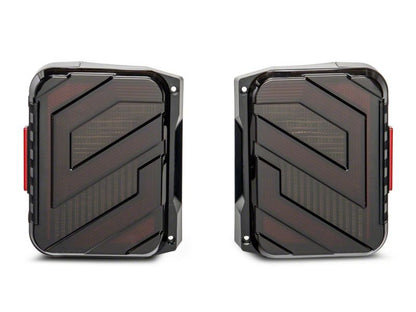 Raxiom 07-18 Jeep Wrangler JK Axial Series Trident LED Tail Lights- Blk Housing (Smoked Lens)