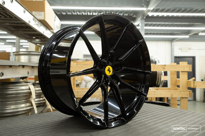 Vossen x Novitec NF9 21x12in - 5x114.3 BP - ET47 - Gloss Black Ferrari 458 Rear Wheel