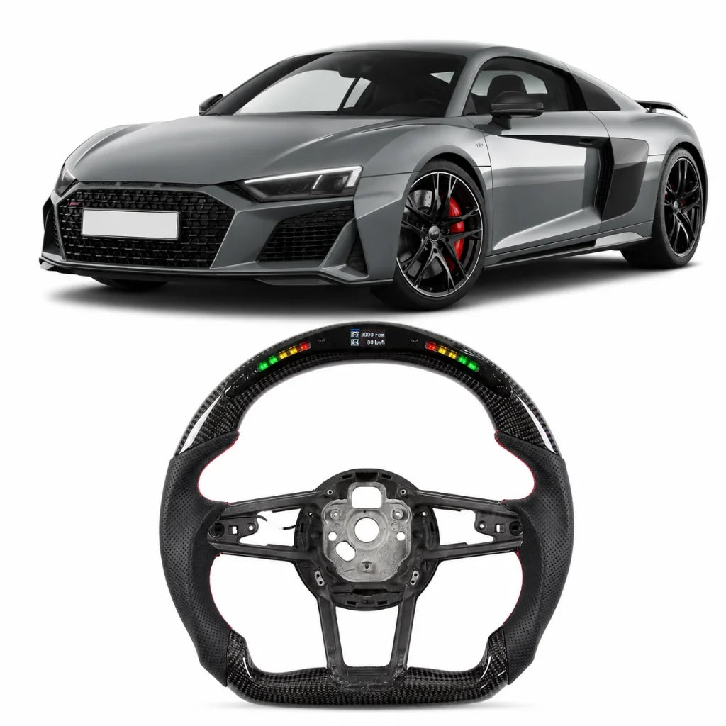 Audi R8 TT TTS LED RPM Carbon Fiber Steering Wheel 2018-2021
