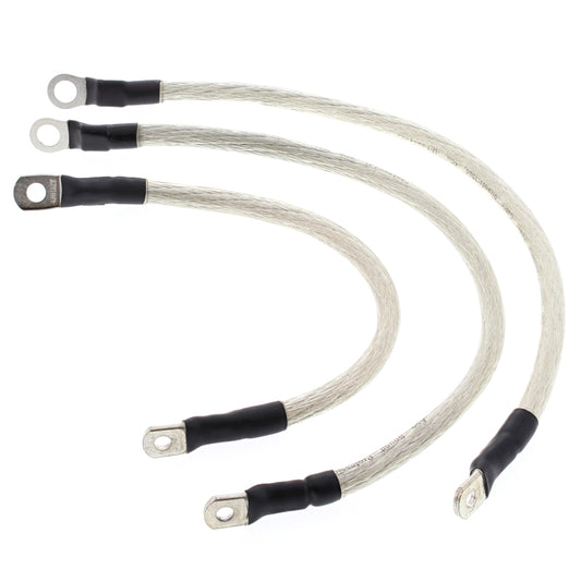 All Balls Racing 86-88 Harley FXR Super Glide Battery Cable Kit Clear