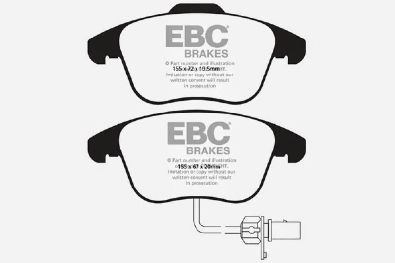 EBC 10+ Audi A5 2.0 Turbo Ultimax2 Front Brake Pads