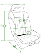 PRP GT/S.E. Suspension Seats Kit for Honda Talon (Pair) - Black
