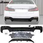Fits 2021-2023 G30 G31 M550i Rear Diffuser+Front Bumper Lip+Side Skirt