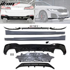 Fits 2021-2023 BMW G30 MP Type 1 Rear Diffuser+Front Bumper Lip+Side S