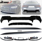 2021-2025 BMW G22 G23 M-Performance Black Front Rear Lip + Side Skirts
