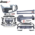 2019-2023 BMW G20 M3 Style Bumper for Round Tips&Side Skirt w/ Light