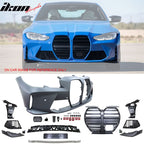 2019-2023 BMW G20 M3 Style Bumper for Round Tips&Side Skirt w/ Light