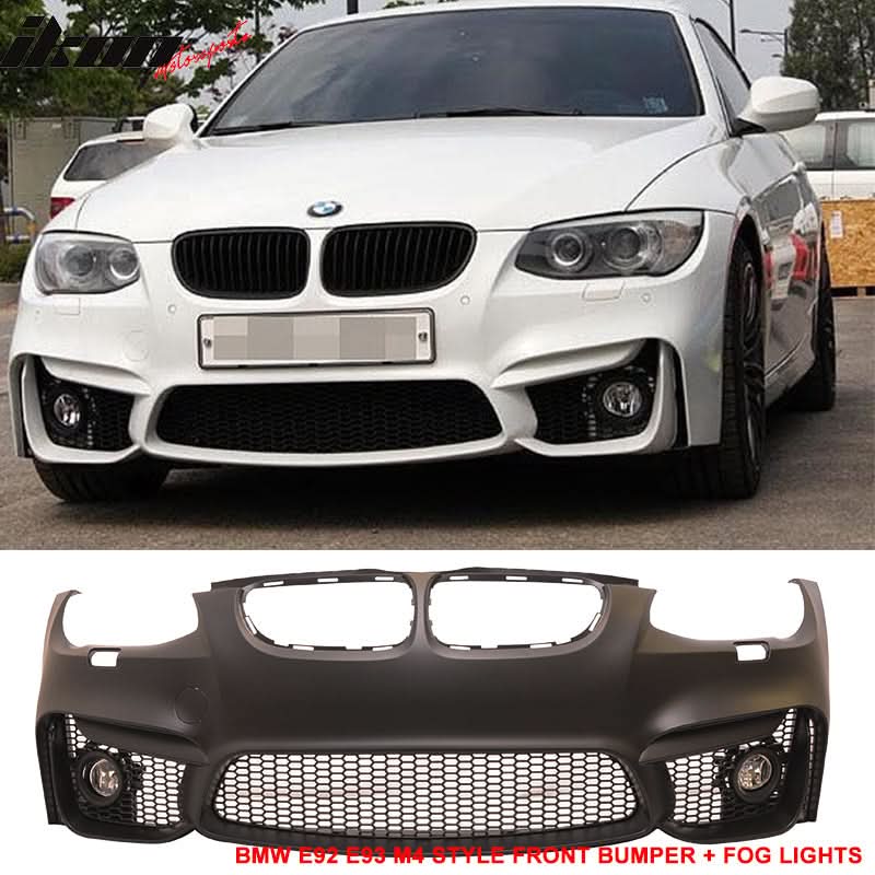 Fits 11-13 E92 E93 2Dr LCI M4 Conversion Front+Rear Bumper Kit PP