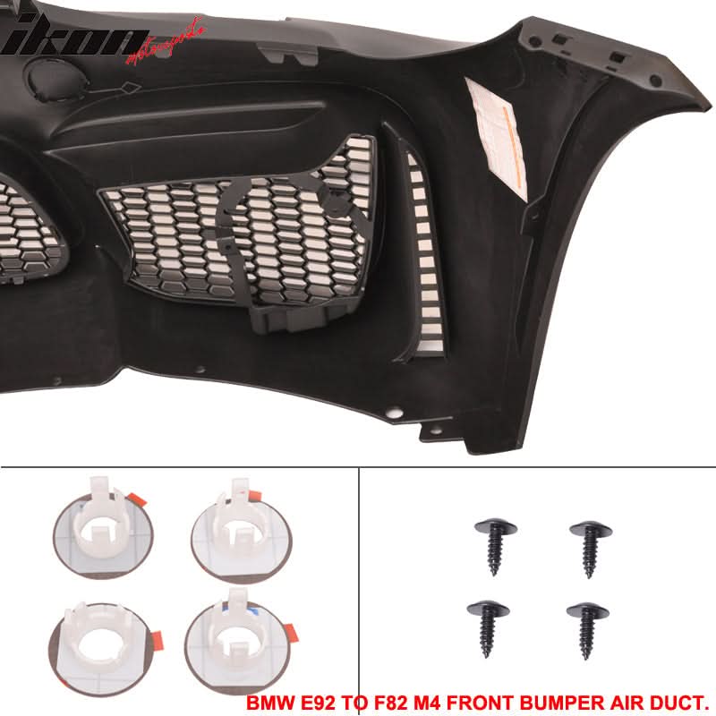 Fits 11-13 E92 E93 LCI M4 Conversion Front+Rear Bumper Polypropylene