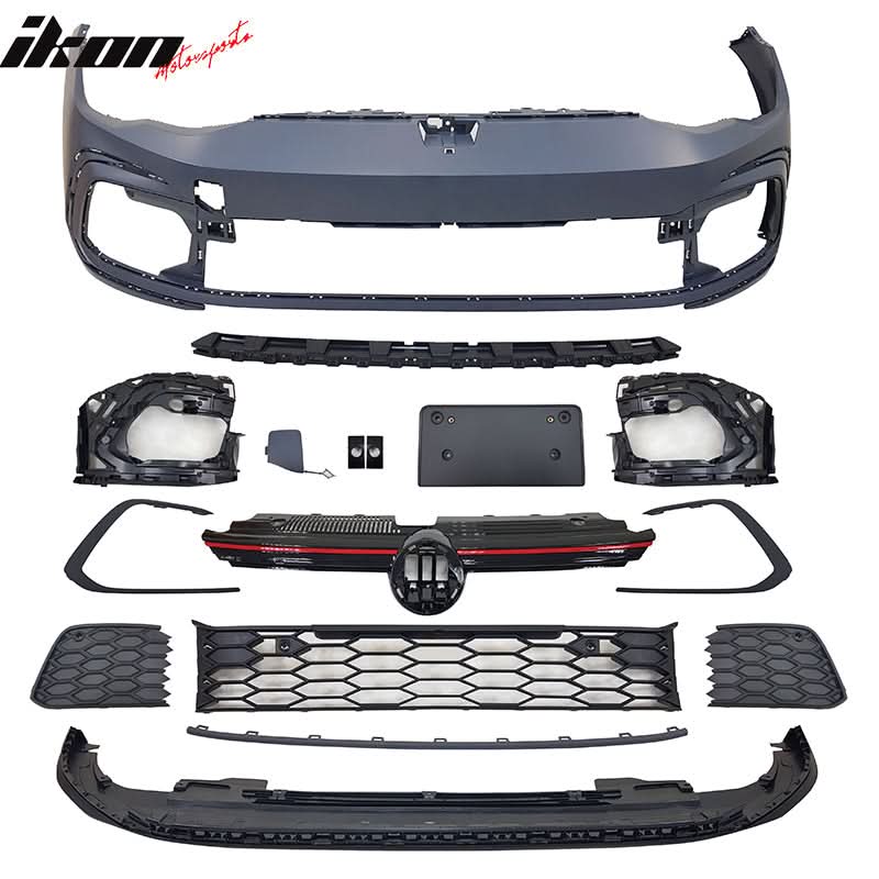 2022-2024 VW Golf GTI MK8 GTI Style Front Rear Bumper Cover Side Skirt