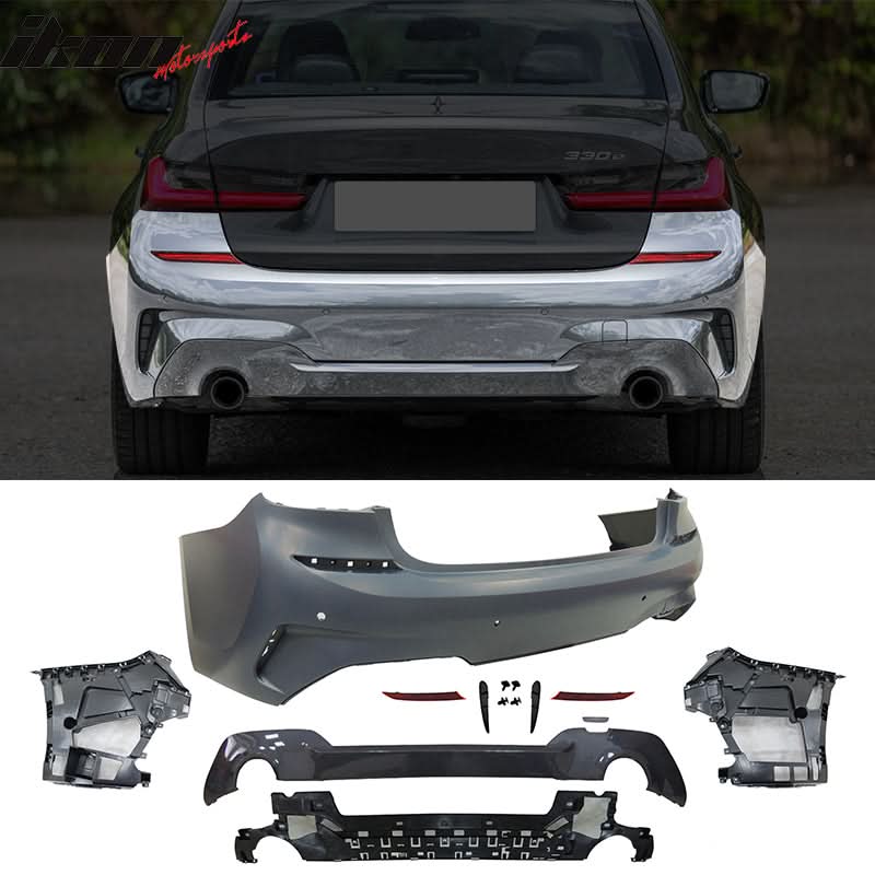 2019-2022 BMW 3 Series G20 M-Tech Black Front Rear Bumper Side Skirts