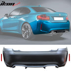 2014-2021 BMW F22 2 Series M2 Style Unpainted Black Rear Bumper Cover