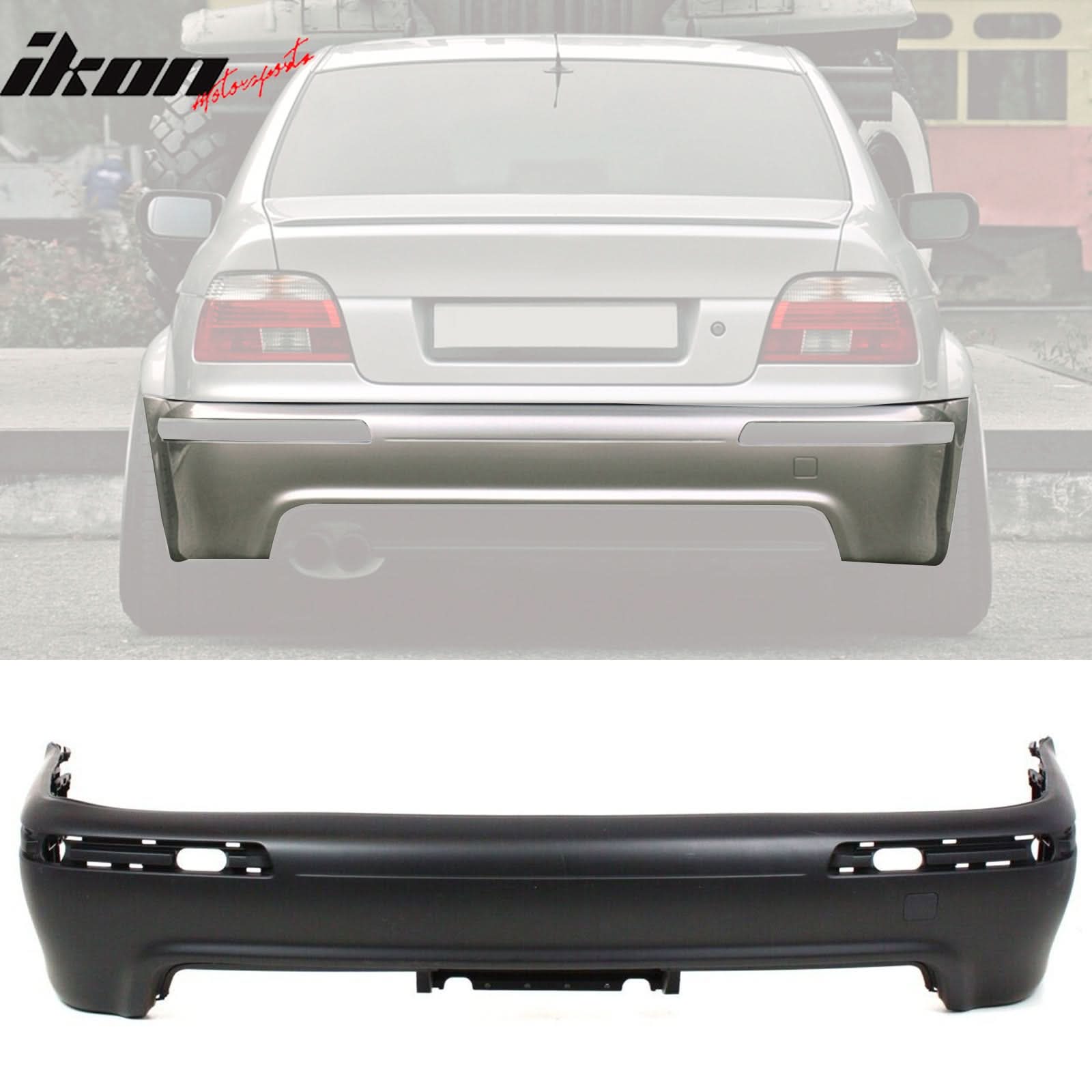 1997-2003 BMW E39 5-Series Unpainted Twin M5 Style Rear Bumper Cover