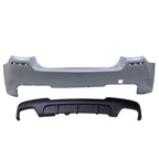 2011-2016 BMW F10 M-P Style Twin Muffler Dual Outlet Rear Bumper PP