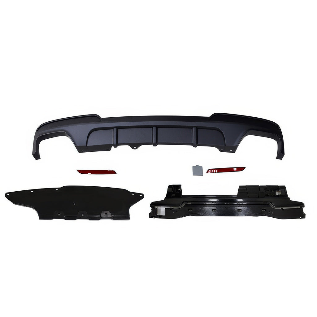 2011-2016 BMW F10 M-P Style Twin Muffler Dual Outlet Rear Bumper PP
